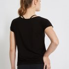 Achterzijde Yoga T-Shirt Malou Zwart